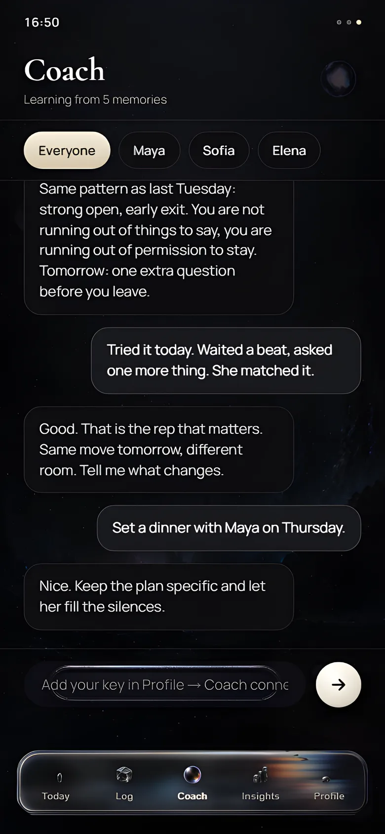 Mettle coach chat remembering past conversations